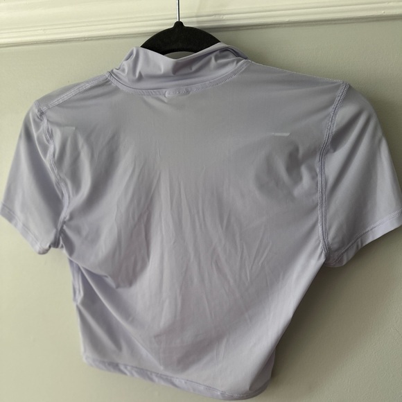 Aritzia | TNA Mendocino Pale Violet Half Zip Crop Top - Picture 4 of 4